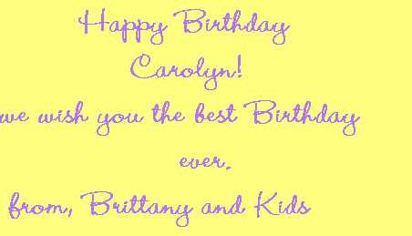 Happy birthday from Brittany